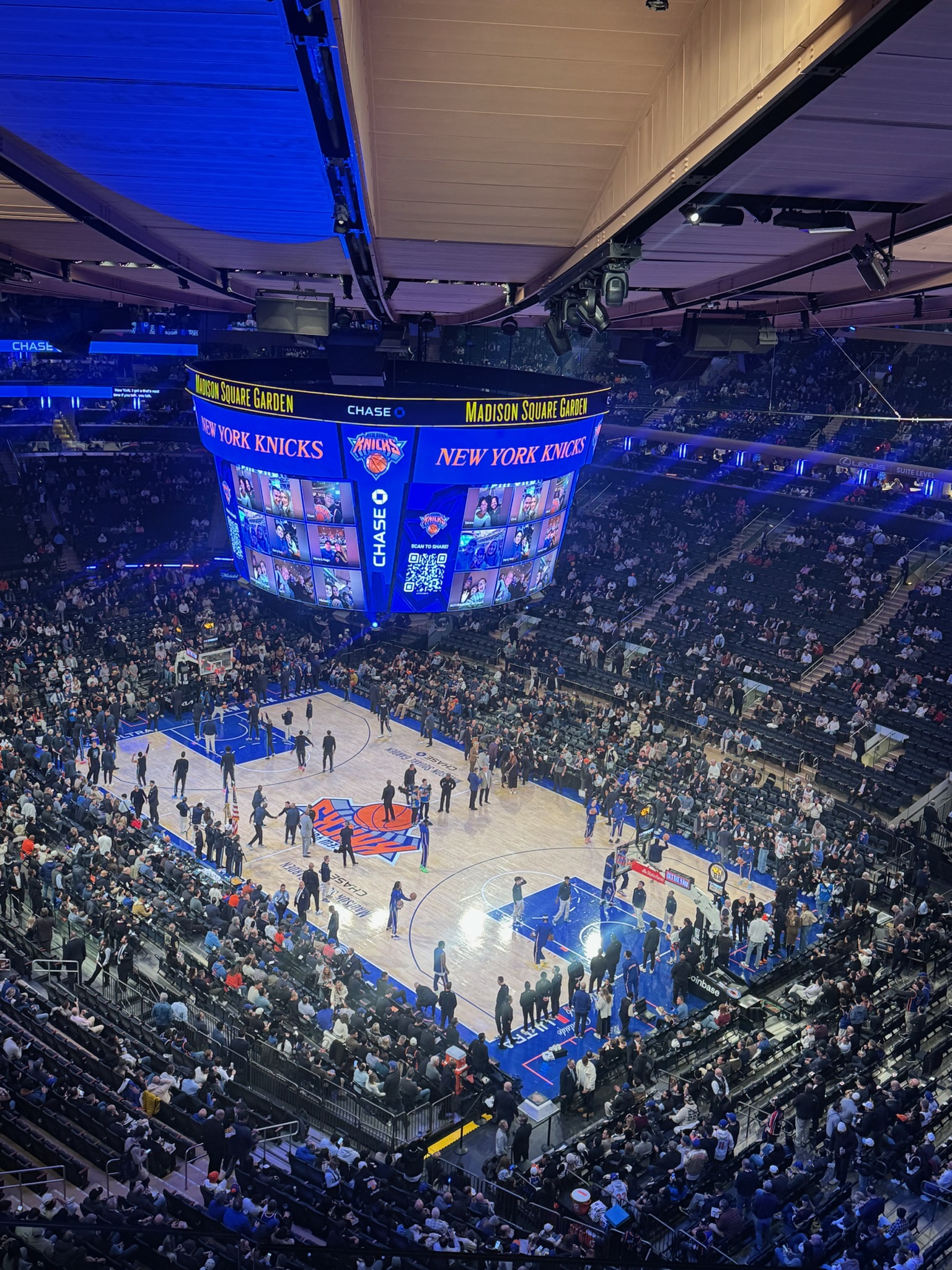 Madison Square Garden arena view during a New York Knicks game
